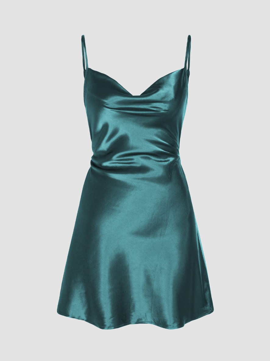 The Solid Satin Cami Dress