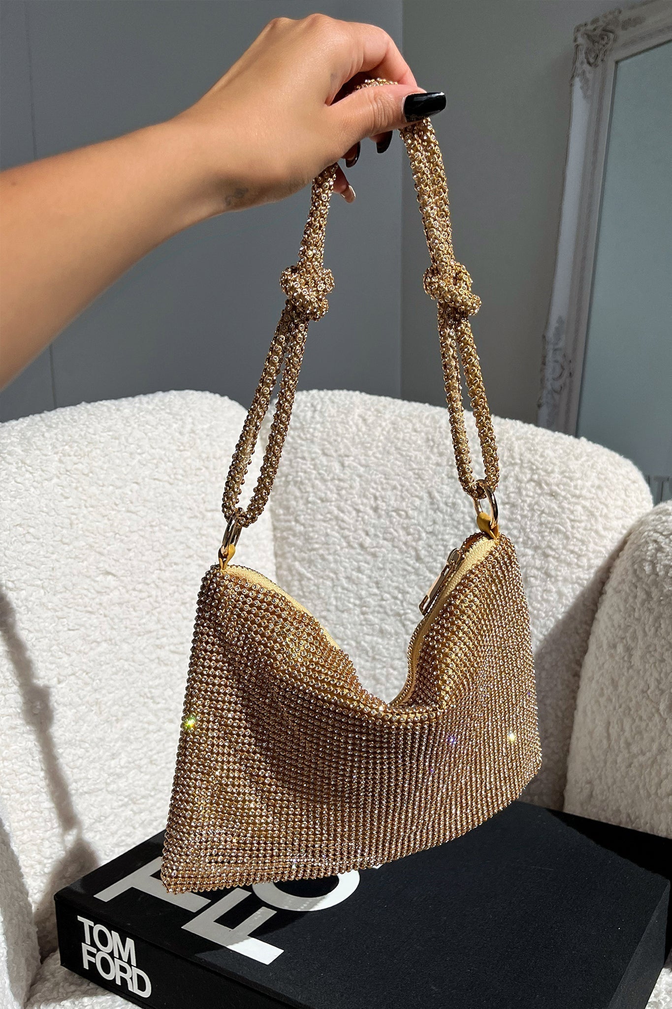 Talia Diamond Bag - Gold